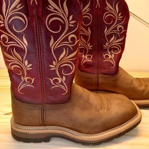 Red Twisted X Western Work Boots